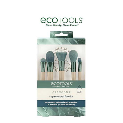EcoTools #3216 Elements Supernatural Face Kit - Complete Eco-Friendly Makeup Brush