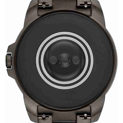 Fossil 5e 2302  orignal metal straps silver black dial silver black  used mens watch