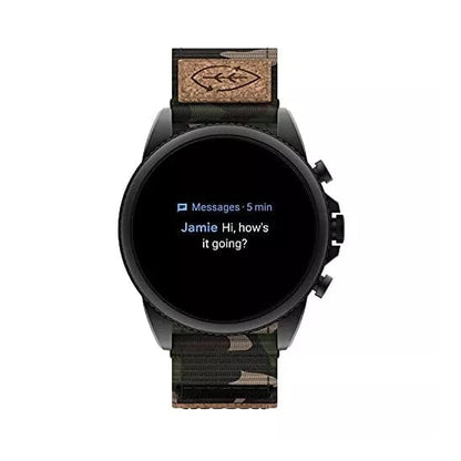 Fossil Gen 6 0890 dail colour black strap colour camoflauge (Used) Mens watch