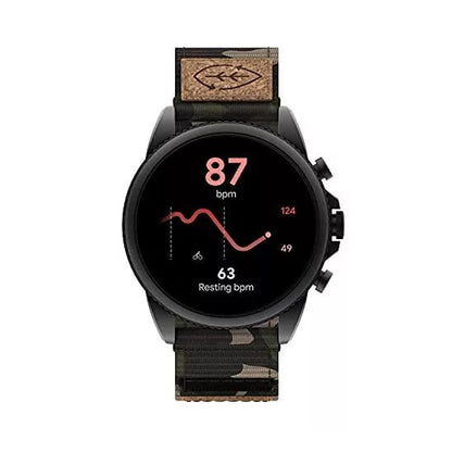 Fossil Gen 6 0890 dail colour black strap colour camoflauge (Used) Mens watch