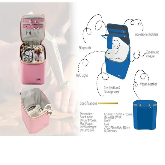 Gemibee UVC Light Sterilizer Sterilization Box Pouch Jewellery Makeup