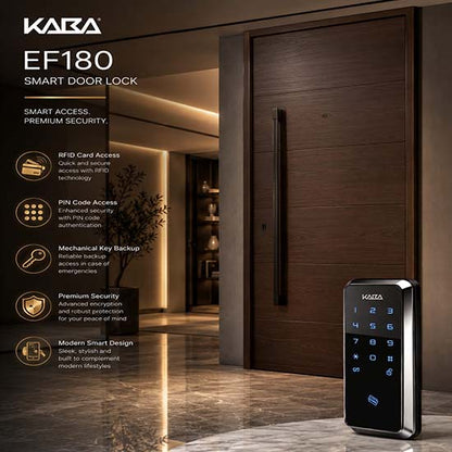 KABA Digital Rim Lock EF180 – Smart Keyless Door Lock with Touch Keypad