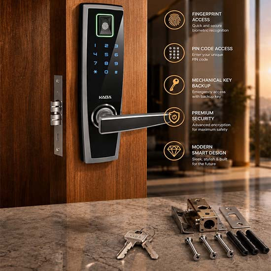 KABA E-Flash 780 Biometric Door Lock with Touch Keypad & RFID Cards