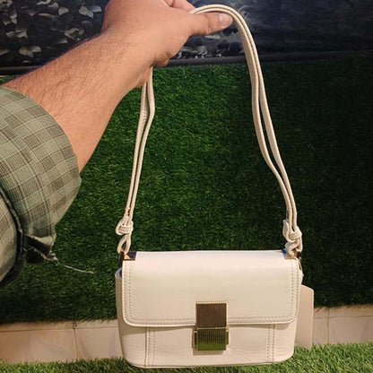 Ladies handbag white color