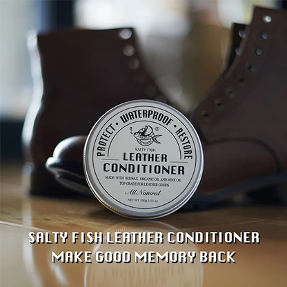 SALTY FISH All-Natural Leather Conditioner and Cleaner,Made with Mink Oil Beeswax