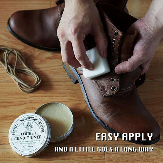 SALTY FISH All-Natural Leather Conditioner and Cleaner,Made with Mink Oil Beeswax