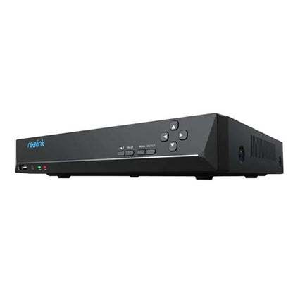 NVR & Camera Kit 2TB Installed Drive, 12TB 3.5" SATA Supported Supports 8 Cameras @ 4K Resolution, 4 Outdoor 10MP Bullet Cameras Included 91° Field of View 18 IR LEDs, Night Vision Range up to 100 Feet