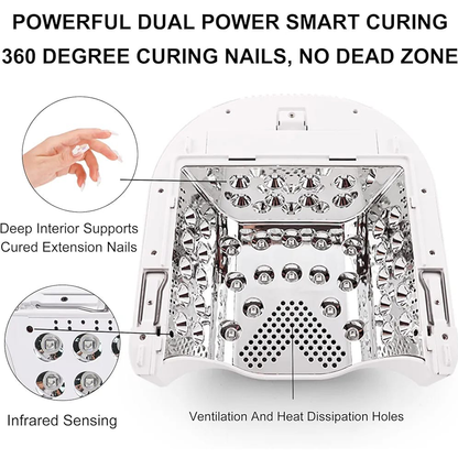 M Professional Hybrid 86W Wireless Rechargeable UV LED Nail Curing Lamp