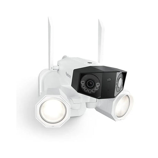REOLINK 4K Floodlight Security Camera Outdoor, 5G/2.4GHz Wi-Fi 6, Dual-Lens Camera w/ 180° FOV, Color Night Vision, Smart AI Detection, IP67 Waterproof, AC (100~240V), Duo Floodlight WiFi Hardwired (without box)