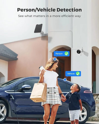 REOLINK Argus Eco+type c 3w Solar Panel 2K 3MP Solar Security Camera Outdoor for Home Surveilance, Night Vision, Human/Car Smart Detection, 2.4G WiFi (Without box)