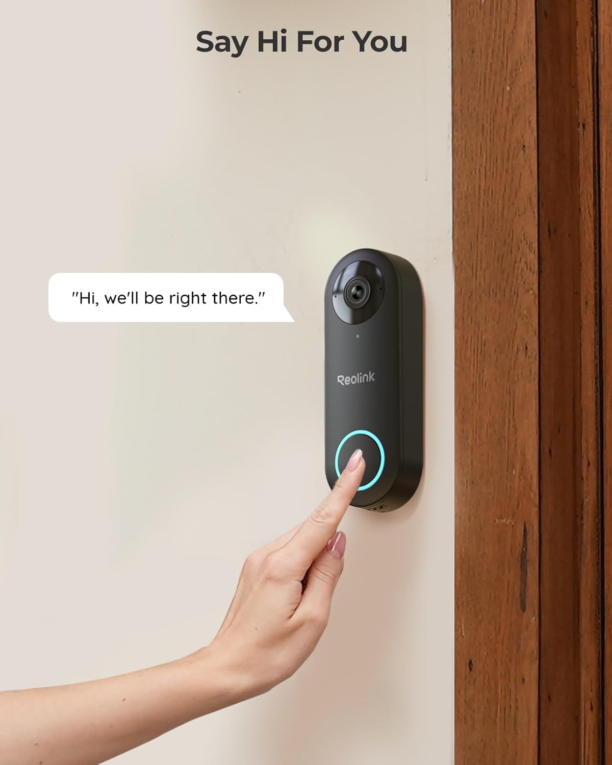 REOLINK Video Doorbell poe Camera -5mp  Outdoor, 4:3 Wide View Angle, Smart Detection, Local Storage, No Subscription Front Door Home Security, Customized Chime V2 (Without box scratches on body)