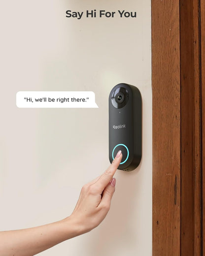 REOLINK Video Doorbell poe Camera -5mp  Outdoor, 4:3 Wide View Angle, Smart Detection, Local Storage, No Subscription Front Door Home Security, Customized Chime V2 (Without box scratches on body)