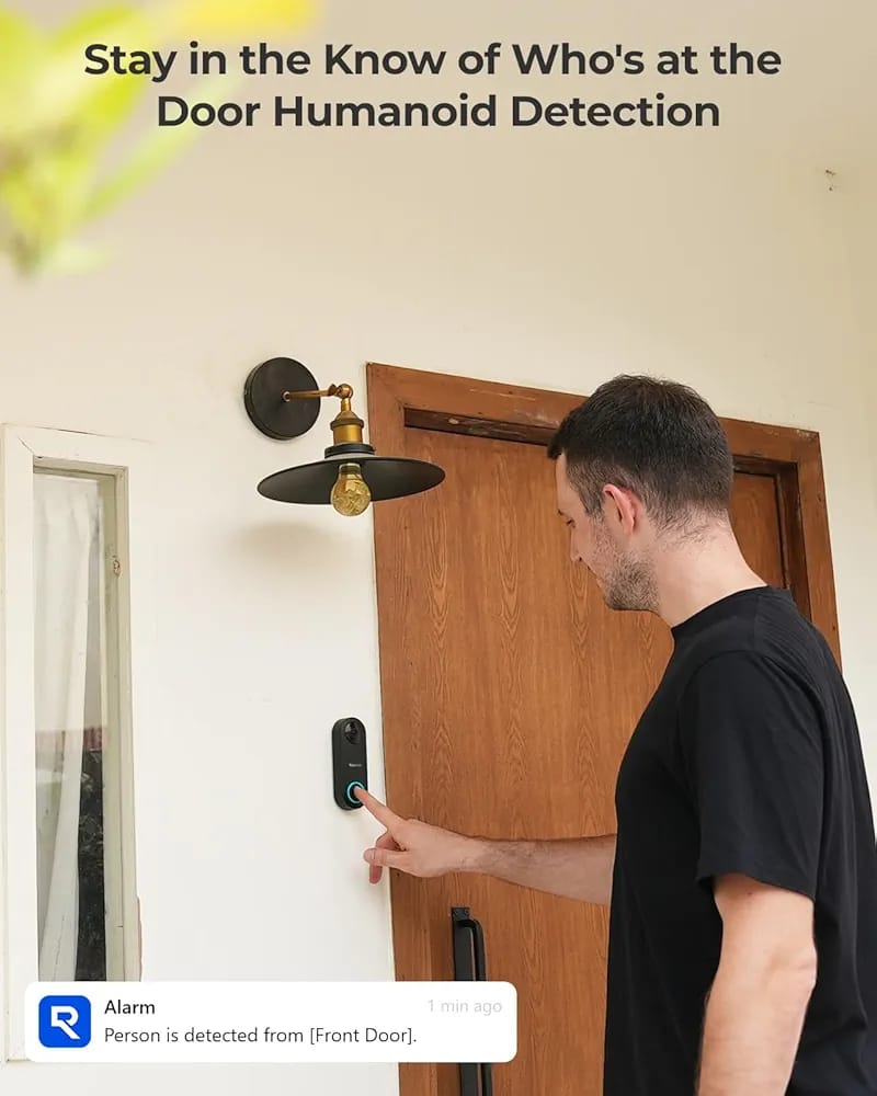 REOLINK Video Doorbell poe Camera -5mp  Outdoor, 4:3 Wide View Angle, Smart Detection, Local Storage, No Subscription Front Door Home Security, Customized Chime V2 (Without box scratches on body)