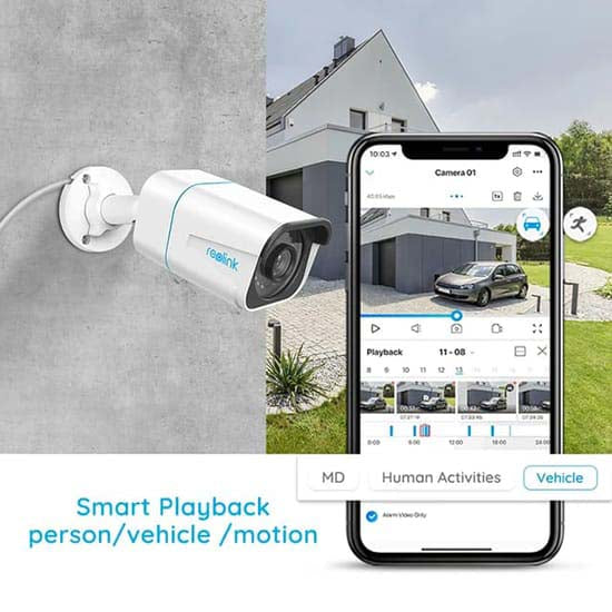 REOLINK 810A 4K Security Camera 8MP Outdoor System Up to 256GB SD Card, RLC-810A  (Without Box)