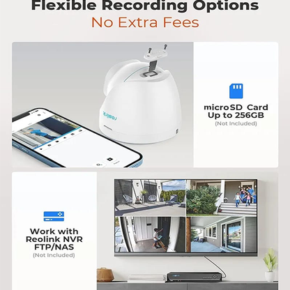 REOLINK 4K Security Camera Outdoor System, IP PoE Dome Surveillance Camera with Human/Vehicle Detection