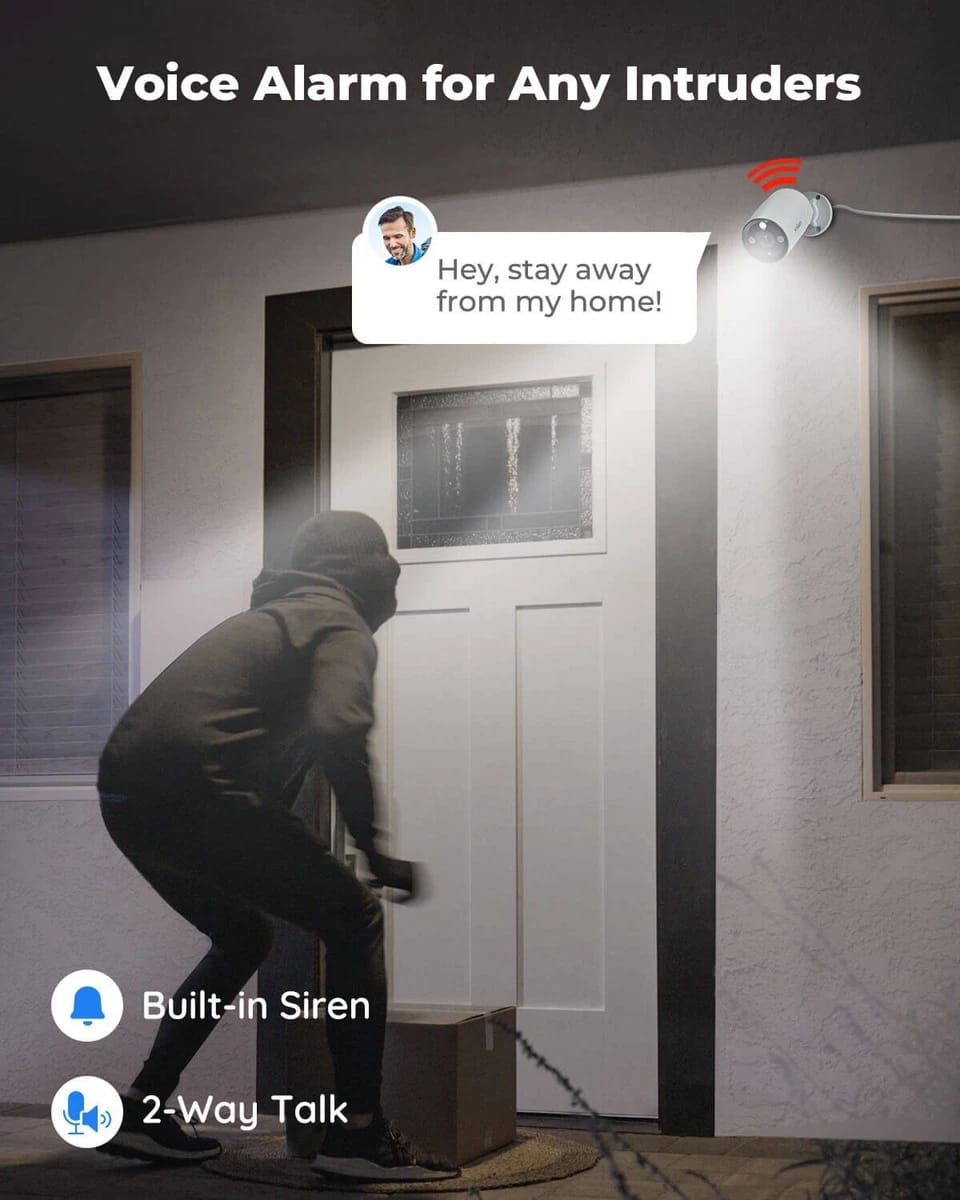 Reolink RLC-1212A is a 12MP IP PoE bullet camera with a 4mm fixed lens, 107° horizontal and 66° vertical field of view (without box)