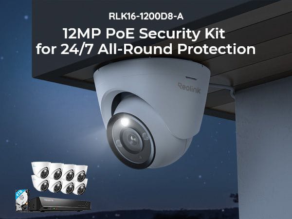 Reolink D1200 is a 12-megapixel, 4K UHD network surveillance camera work with only reolink nvr with a 1/2.49" CMOS sensor and a 4.0mm f/1.6 lens, providing 30 meters of night vision and color night vision (Without box)
