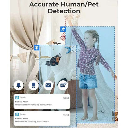 Reolink E1 v3 pack of 5 version with continuous recording 3mp 2way audio 360° moving ir night vision indoor camera with local stand and local adapter without box