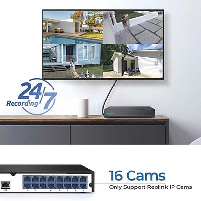 Reolink Nvs 16. 16ch NVR built in POE 12mp support UpTo 16mp brand new sealed pack without HDD