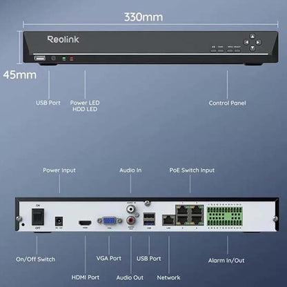 Reolink Nvs36 36ch NVR 12mp support UpTo 16mp brand new sealed pack without HDD