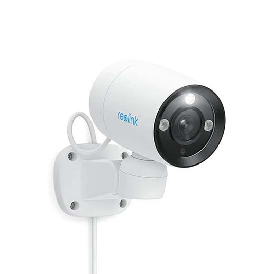 Reolink RLC-81PA is a 4K, 8MP PoE security camera with 180° pan rotation, a 4mm lens, and 30m IR night vision or 700lm spotlight color night vision (Without box)