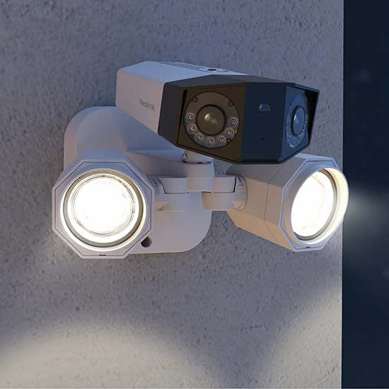 Reolink duo floodlight poe 8mp poe camera 2 way audio 180° wide angle view color night vision onvif camera memory card supported up to 512gb (without box used)