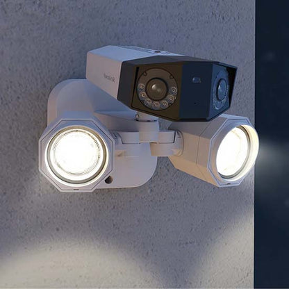 Reolink duo floodlight poe 8mp poe camera 2 way audio 180° wide angle view color night vision onvif camera memory card supported up to 512gb (without box used)