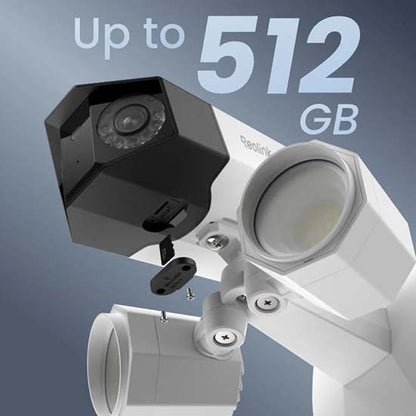 Reolink duo floodlight poe 8mp poe camera 2 way audio 180° wide angle view color night vision onvif camera memory card supported up to 512gb (without box used)