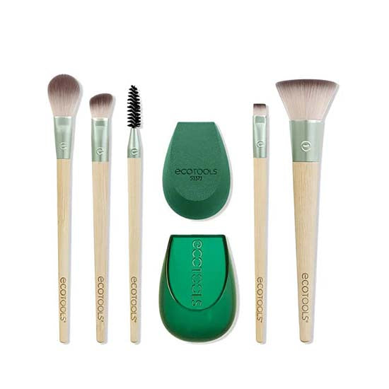 EcoTools #0040 Shimmer + Shine Deluxe Set - 7-Piece Eco-Friendly Makeup Kit