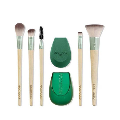 EcoTools #0040 Shimmer + Shine Deluxe Set - 7-Piece Eco-Friendly Makeup Kit