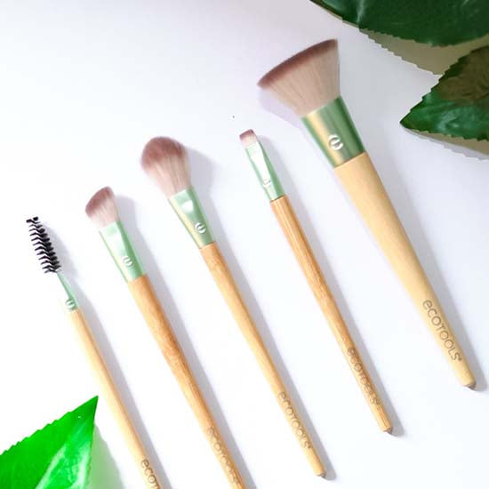 EcoTools #0040 Shimmer + Shine Deluxe Set - 7-Piece Eco-Friendly Makeup Kit