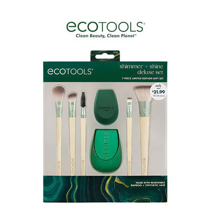 EcoTools #0040 Shimmer + Shine Deluxe Set - 7-Piece Eco-Friendly Makeup Kit