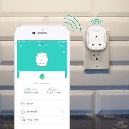 Eufy WiFi Smart Plug with Energy Monitoring, Model T1203 Rated power 13A Compatible with Alexa and Google Home, No Hub Required, Control Your Devices from Anywhere Work with Google home and Amazon Alexa