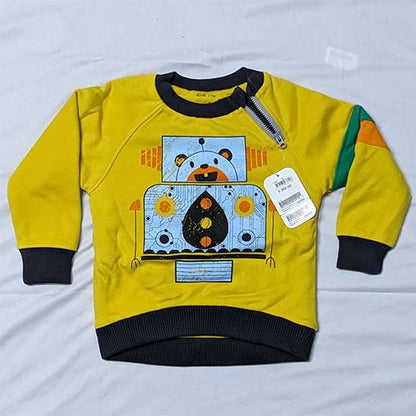 DOUBLE COTTON WITH POLYESTER FILLING BABY FULL SLEEVES SHIRT YELLOW CM0176