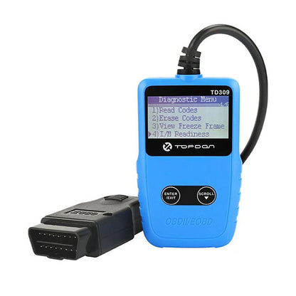 OBD2 Scanner,TOPDON EOBD2 Scan Tool TD309 Automotive Trouble Code Read and Clear, Retrieving I/M readiness, View VIN and Freeze Frame Data (Packed)