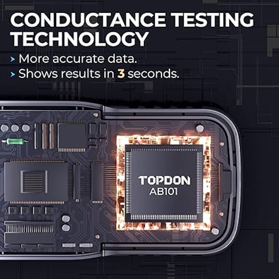 TOPDON AB101 Car Battery Tester 12V Car Battery Load Tester on Cranking Charging Systems