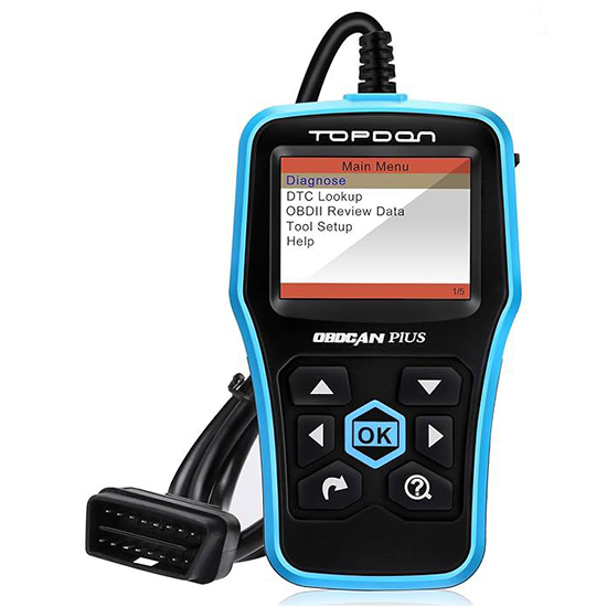 Topdon OBD2 Scanner Car Engine Fault Code Reader Diagnostic Scan Tool Read and Clear Error Codes for OBDII Standard Vehicle (Plus)