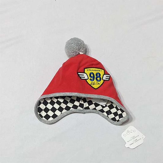 RED COLOR EAR COVER BABY CAP CM0135