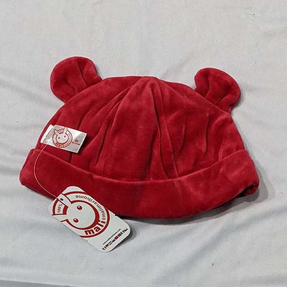 RED BABY CAP RABBIT SIDE EARS CM0141