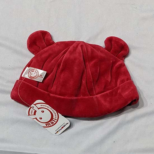 RED BABY CAP RABBIT SIDE EARS CM0141