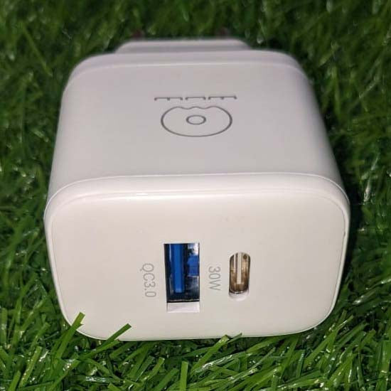 WUW c164 30w 2 output ports USB+type-c fast smart charger 30w type c 18w USB output