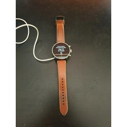 Fossil Q Explorist HR 0992 Dail colour silver Black Strap colour brown Strap material leather