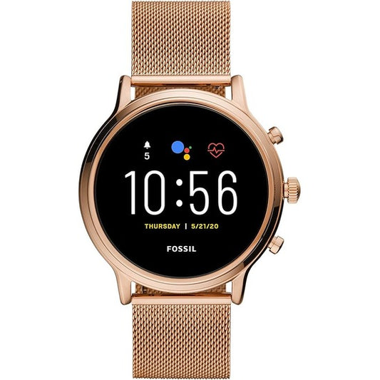 Fossil Q venture HR Dail colour golden Strap colour golden Strap material metal (Local strap)