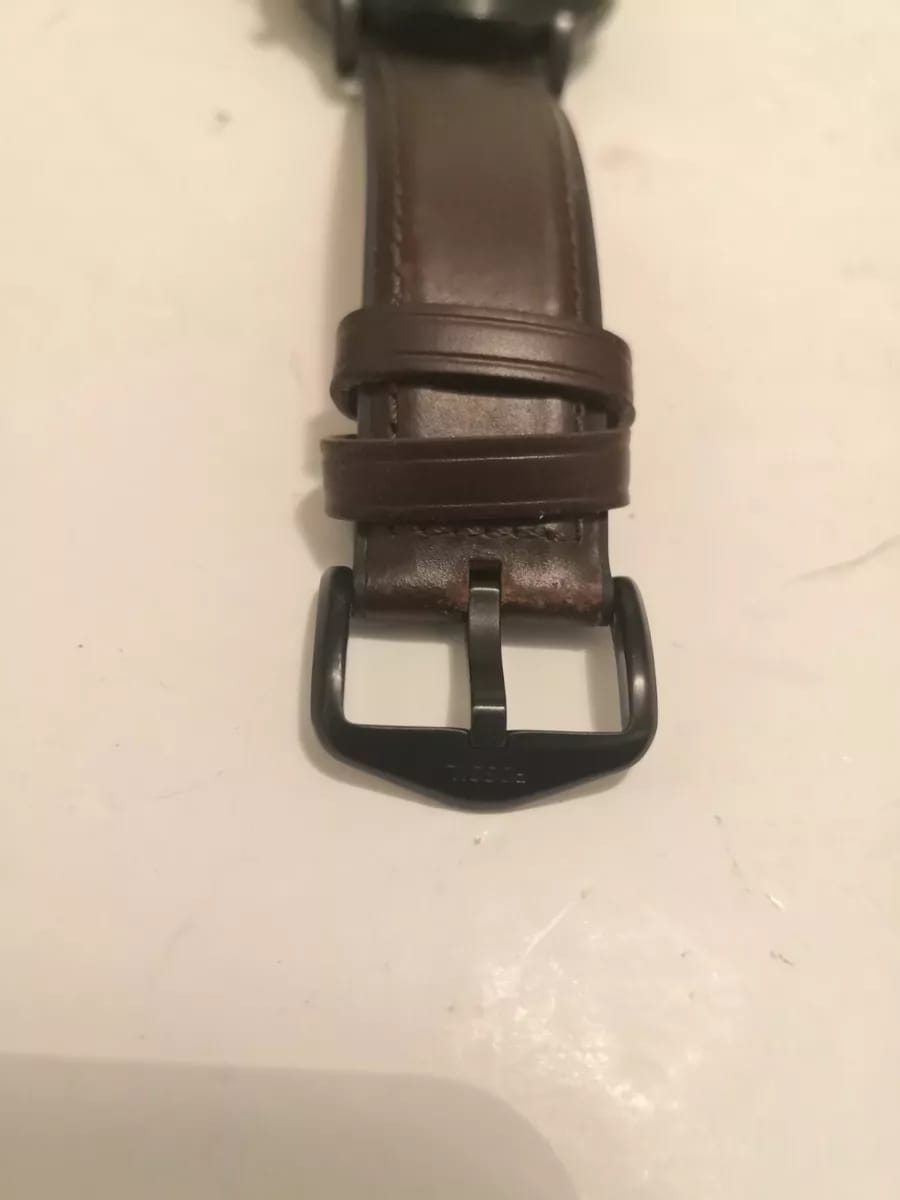 Fossil Carlyle HR 1089 Dail colour black  Strap material leather  Strap colour brown
