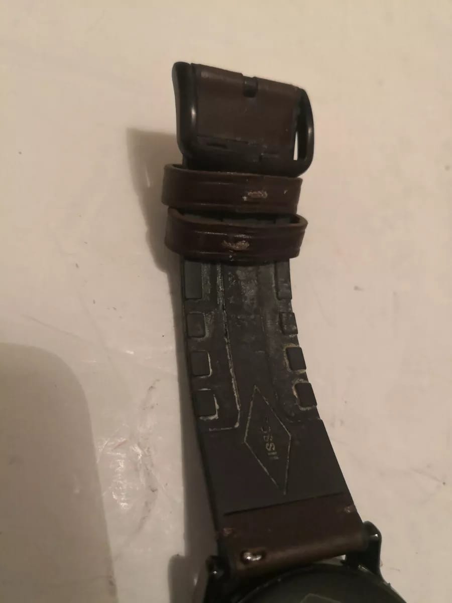 Fossil Carlyle HR 1089 Dail colour black  Strap material leather  Strap colour brown