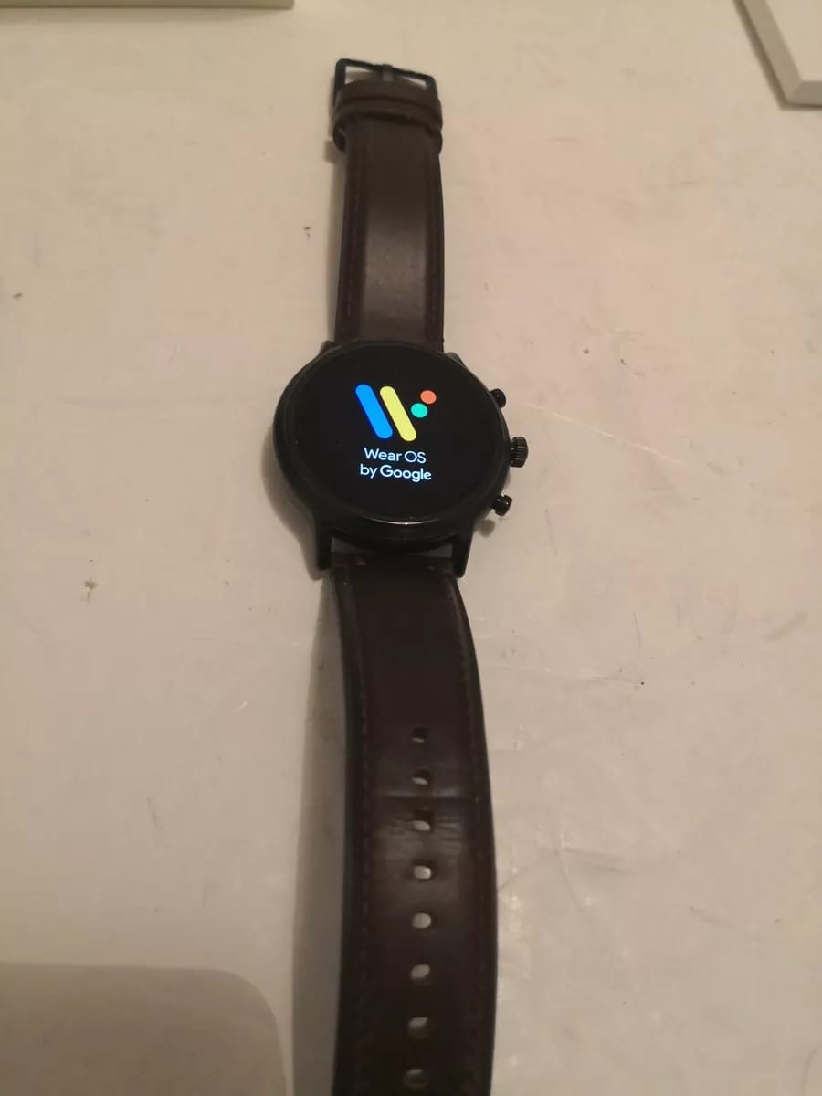 Fossil Carlyle HR 1089 Dail colour black  Strap material leather  Strap colour brown