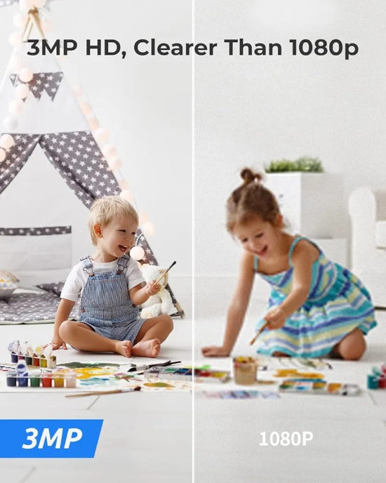 REOLINK E1 WIFI CAMERA 3MP  Camera – 360° Baby  & Pet Monitor with Night Vision & 2-Way Audio WITHOUT BOX