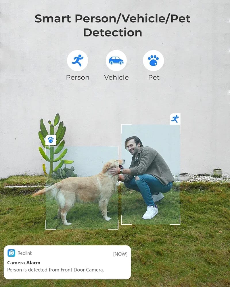 81MA by REOLINK 8mp 4k dual lens camera with motion detection colour night vision 2 way audio  Without box