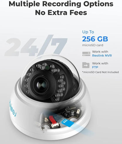REOLINK 842a 8mp  4K PoE Home Security Camera, IP Camera with 128 Degree, 2.8mm Lens, 5X Optical Zoom & IK10 Vandalproof for Outdoor Surveillance
