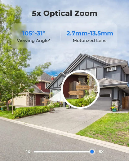 REOLINK 842a 8mp  4K PoE Home Security Camera, IP Camera with 128 Degree, 2.8mm Lens, 5X Optical Zoom & IK10 Vandalproof for Outdoor Surveillance